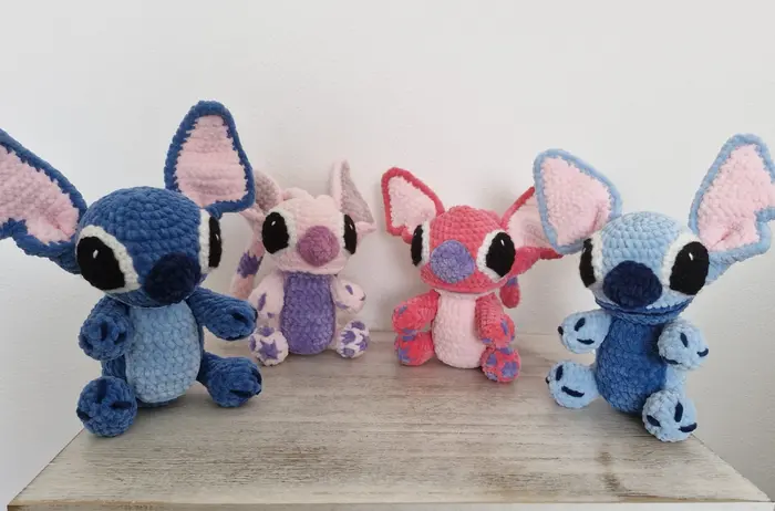 Háčkovaný Stitch a Angel – nerozlučná dvojica
