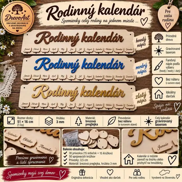 Kalendár krásny darcek