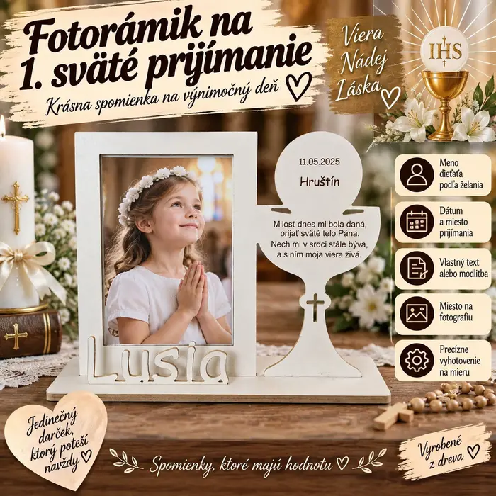 Fotorámik na 1. sväté prijímanie s menom