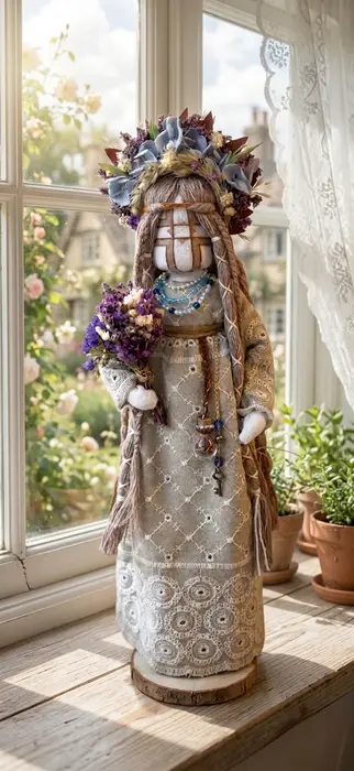 Ukrajinská motanka - umelecká ručne robená bábika | Folklórny talisman